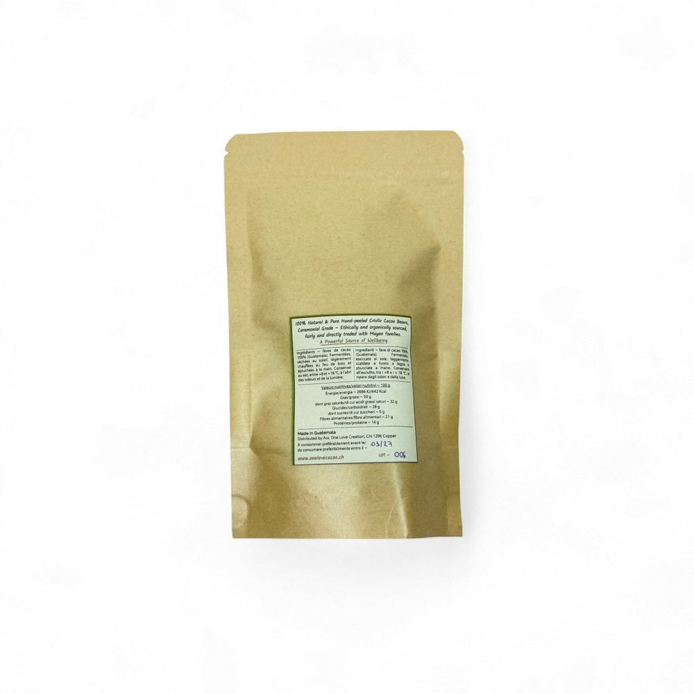 Guatemala, Fèves de cacao Raíces Maya (Criollo, torréfaction légère au feu de bois, 100g) - Chocolats du Monde